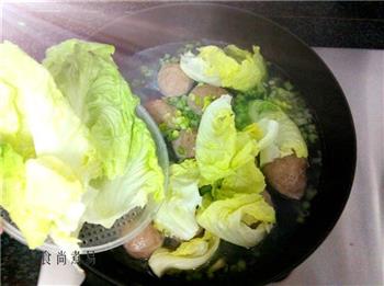 牛肉丸生菜汤面的做法步骤12