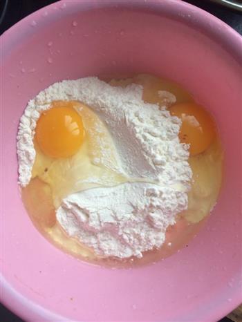 青菜火腿鸡蛋饼的做法步骤1