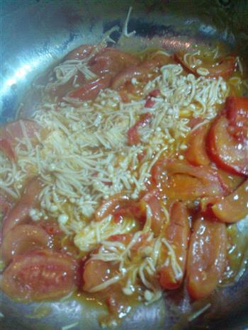 西红柿炒金针菇的做法步骤5