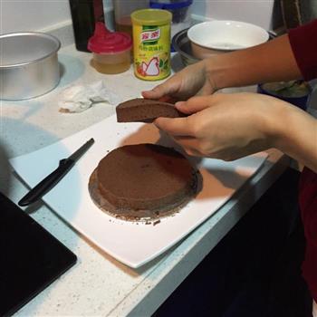 芒果慕斯黑巧克力蛋糕的做法步骤19