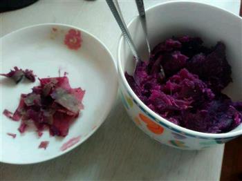 椰蓉紫薯糯米糍的做法步骤2
