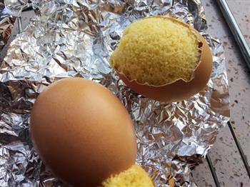 鸡蛋壳里“孵出”鸡蛋糕的做法步骤10
