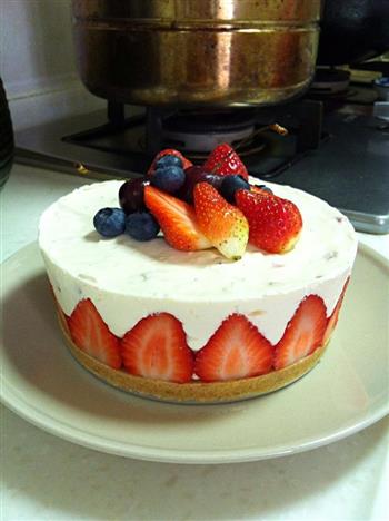 草莓冻芝士蛋糕的做法步骤15