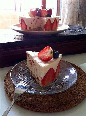 草莓冻芝士蛋糕的做法步骤16