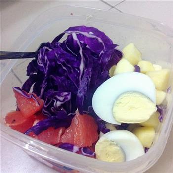 营养瘦身早餐-蔬菜水果Salad 的做法图解2