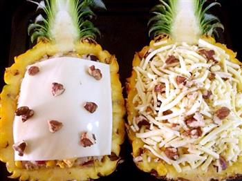 清新香甜的-菠萝焗饭的做法图解11