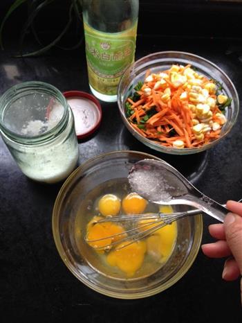 素食-韭菜煎蛋的做法步骤2