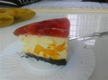 草莓芒果奶酪慕斯蛋糕的做法步骤4