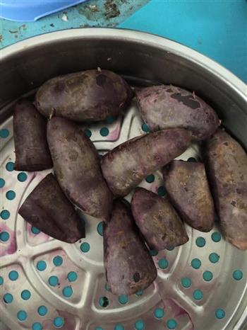 紫薯糯米丸子的做法步骤1