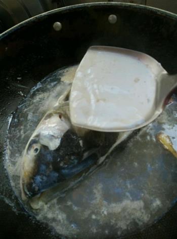 在家也能做奶白的鱼头豆腐汤的做法步骤8