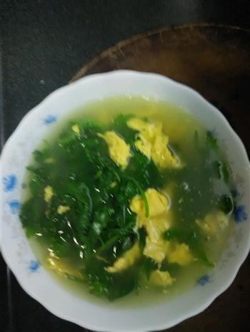 菊叶蛋汤的做法步骤4