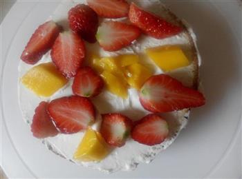 草莓芒果奶油海绵蛋糕的做法图解8