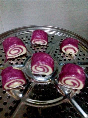 双色紫薯小馒头的做法步骤8