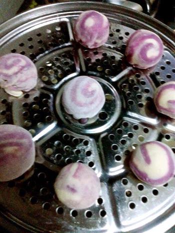紫薯螺旋小馒头的做法图解6