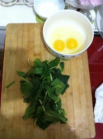 无油版菠菜鸡蛋汤的做法步骤1