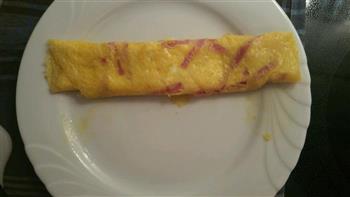 omelet火腿煎蛋卷的做法图解7