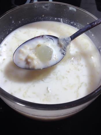 杏仁燕窝皂角米牛奶燕麦粥的做法步骤3