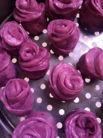 紫薯玫瑰花馒头的做法步骤9