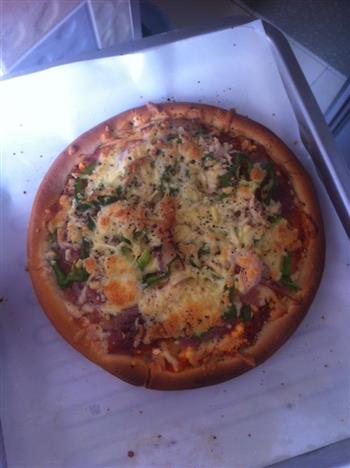 超简单培根鲜虾披萨的做法步骤5