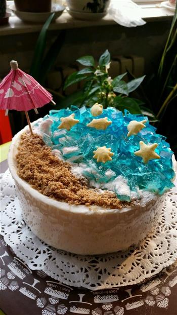 酸奶慕斯海洋蛋糕的做法图解16