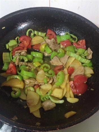 青椒土豆炒肉片的做法步骤8