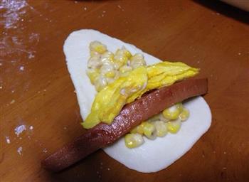 蒸出来的三明治玉米沙拉火腿包的做法图解8