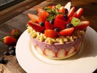 双层草莓蓝莓慕斯蛋糕的做法图解10