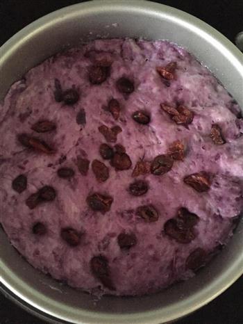 紫薯蔓越莓发糕的做法步骤3