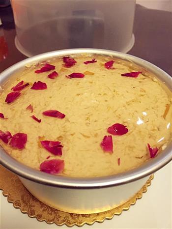 芒果芝士蛋糕+玫瑰镜面的做法步骤4
