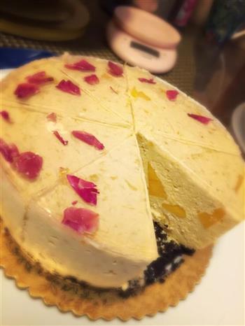 芒果芝士蛋糕+玫瑰镜面的做法图解6