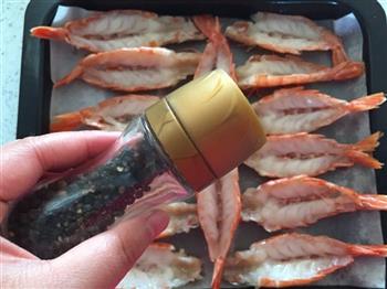 黑胡椒蒜蓉烤虾的做法步骤7