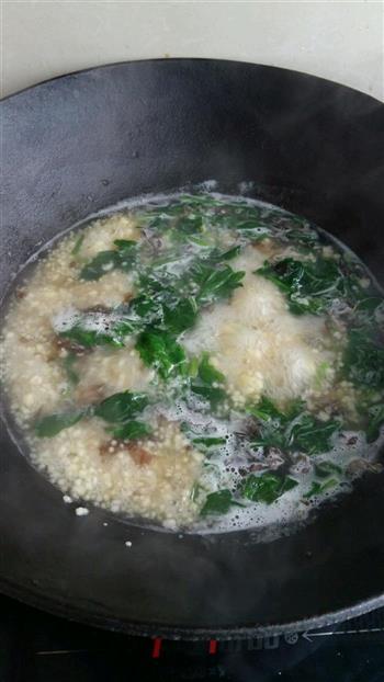 珍珠小米疙瘩汤的做法步骤3