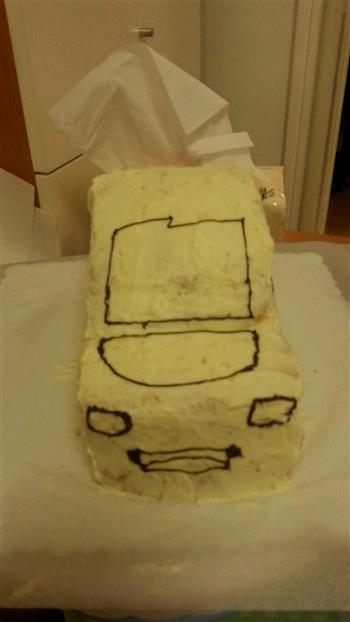 小汽车蛋糕的做法步骤5