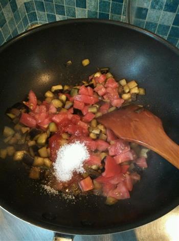 茄丁打卤面的做法步骤3