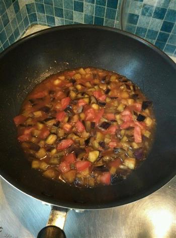 茄丁打卤面的做法步骤4