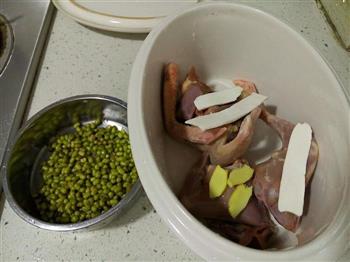 绿豆鸽子汤的做法图解1