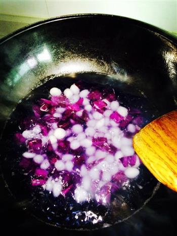 桂花红糖紫薯丸子羮的做法步骤8