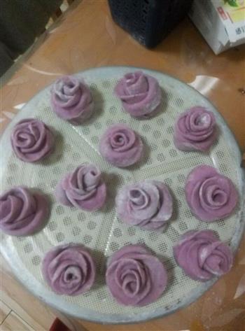 玫瑰花紫薯馒头的做法步骤6