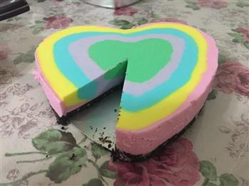酸奶彩虹慕斯蛋糕的做法步骤8