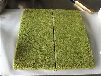抹茶奶油蛋糕卷-若竹抹茶粉的做法图解4