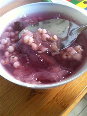 紫薯薏米银耳汤的做法图解1