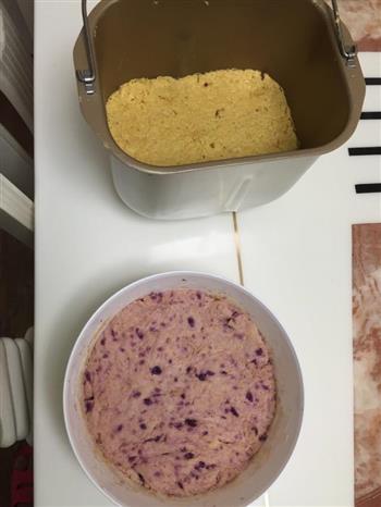 低脂版南瓜紫薯豆馅发糕的做法图解6