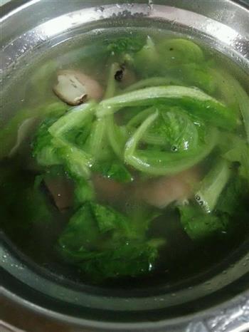 熏肉生菜汤的做法步骤7