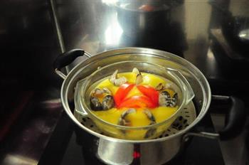 番茄花蛤蒸蛋的做法步骤10