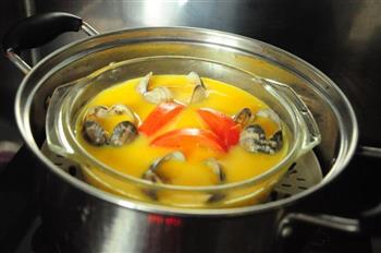 番茄花蛤蒸蛋的做法步骤11