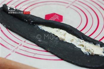 黑到底-墨鱼竹炭乳酪面包的做法步骤8