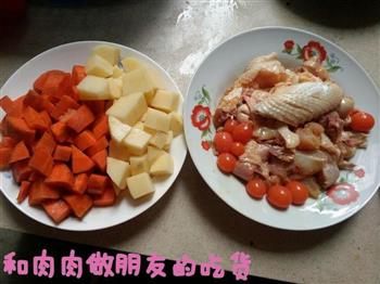 胡萝卜土豆焖鸡的做法步骤2