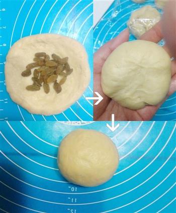 朴实香甜葡萄干奶香小面包-面包机和面的做法步骤4