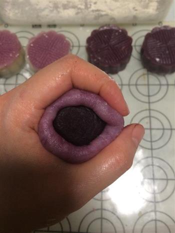奶香紫薯冰皮月饼的做法步骤10