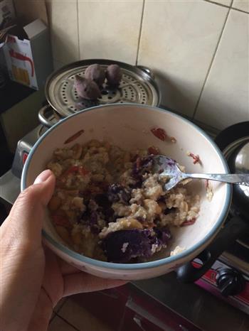 下午茶点零食-紫薯燕麦小饼的做法图解1